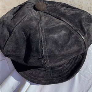 Genuine suede front brim hat